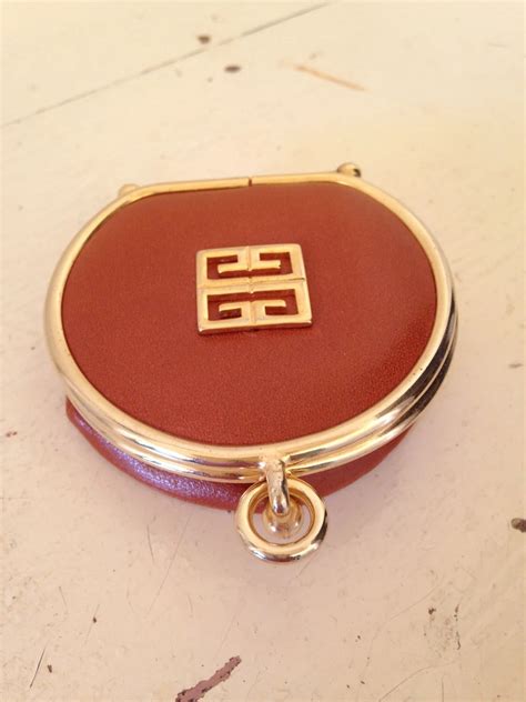 givenchy burgundy barrel coin purse